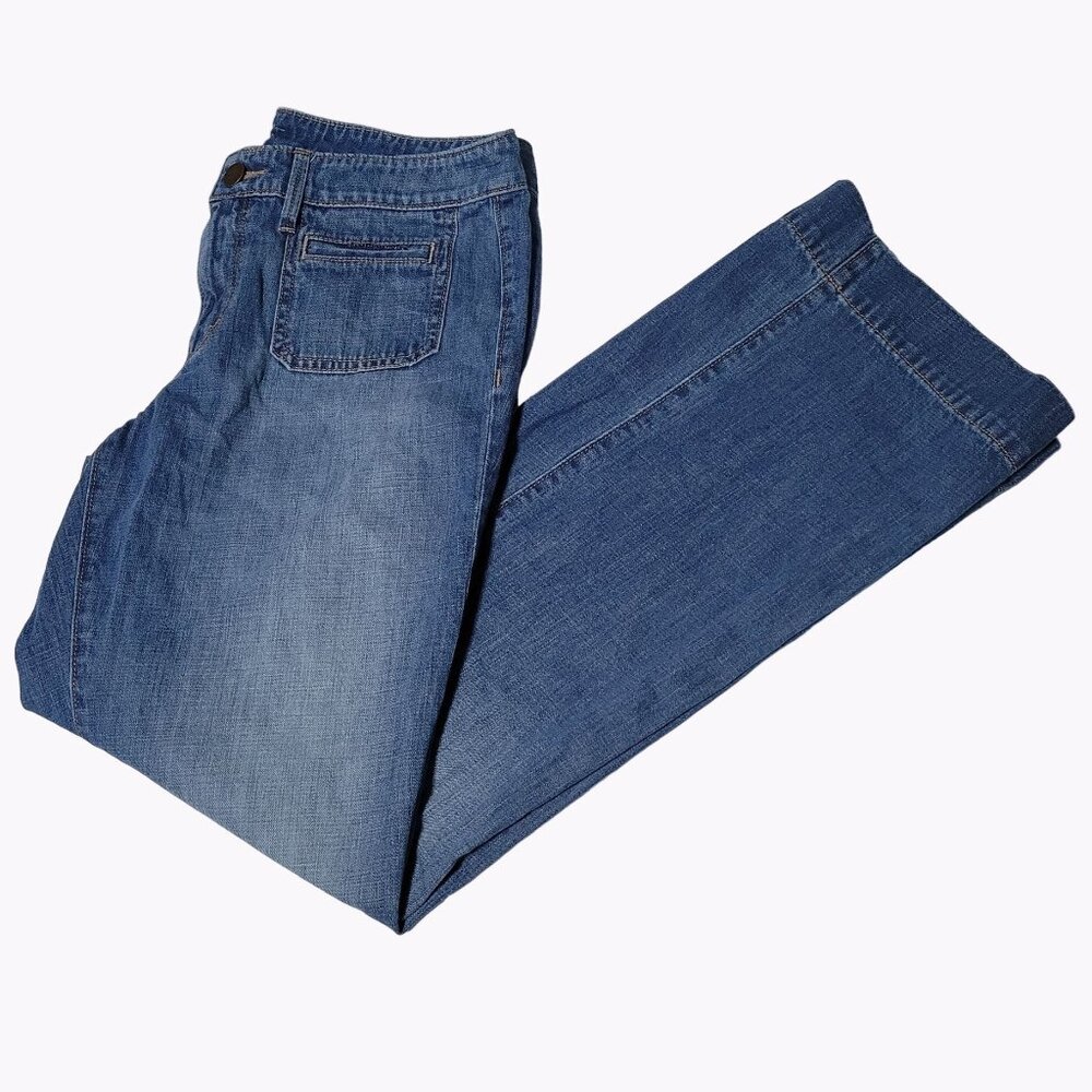 Ann Taylor LOFT Jeans Boot Cut Low Rise Medium Wash Slip Pocket Jeans SZ 30